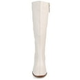 thumbnail image 6 of Journee Signature Womens Genuine Leather Tamori Extra Wide Calf Square Toe Inside Zip Knee High Boots, 6 of 8