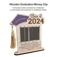 thumbnail image 3 of 2024 Graduation Money Holder with Tassel Bachelor Shape Money Organizer Cake Wood Cash Graduation Party Supplies-Purple, 3 of 8