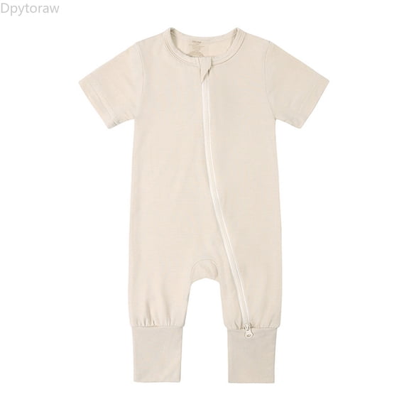 Dpytoraw Baby Rompers Footless Pajamas Zipper Short Sleeve Sleeper Jumpsuit Boys Jumpsuit Long Pants Size 6-12 Months