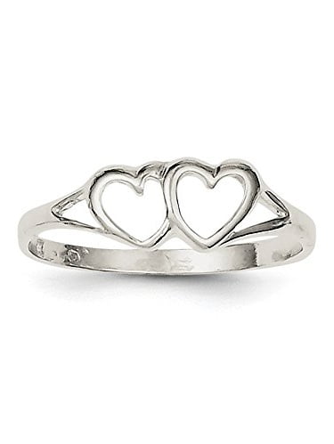 925 Sterling Silver Heart Ring Size 8