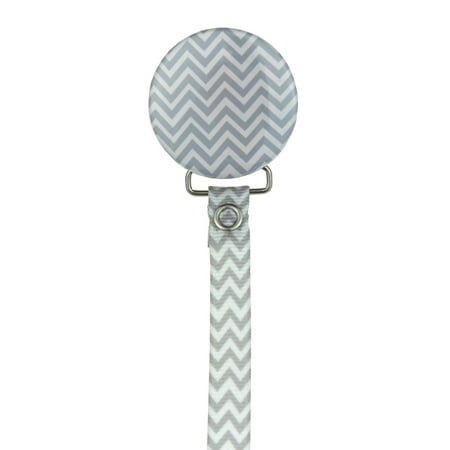 Chevron Design Ribbon Pacifier Clip