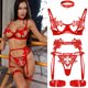 thumbnail image 5 of Conjunto de sujetador y ropa interior sexy con perspectiva de malla y bordado soluble en agua para niñas de Europa y Estados Unidos, 5 of 5