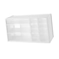 thumbnail image 2 of Estuche de almacenamiento de maquillaje Organizador de almacenamiento de maquillaje con 13 cajones Profesional Fácil Blanco, 2 of 9