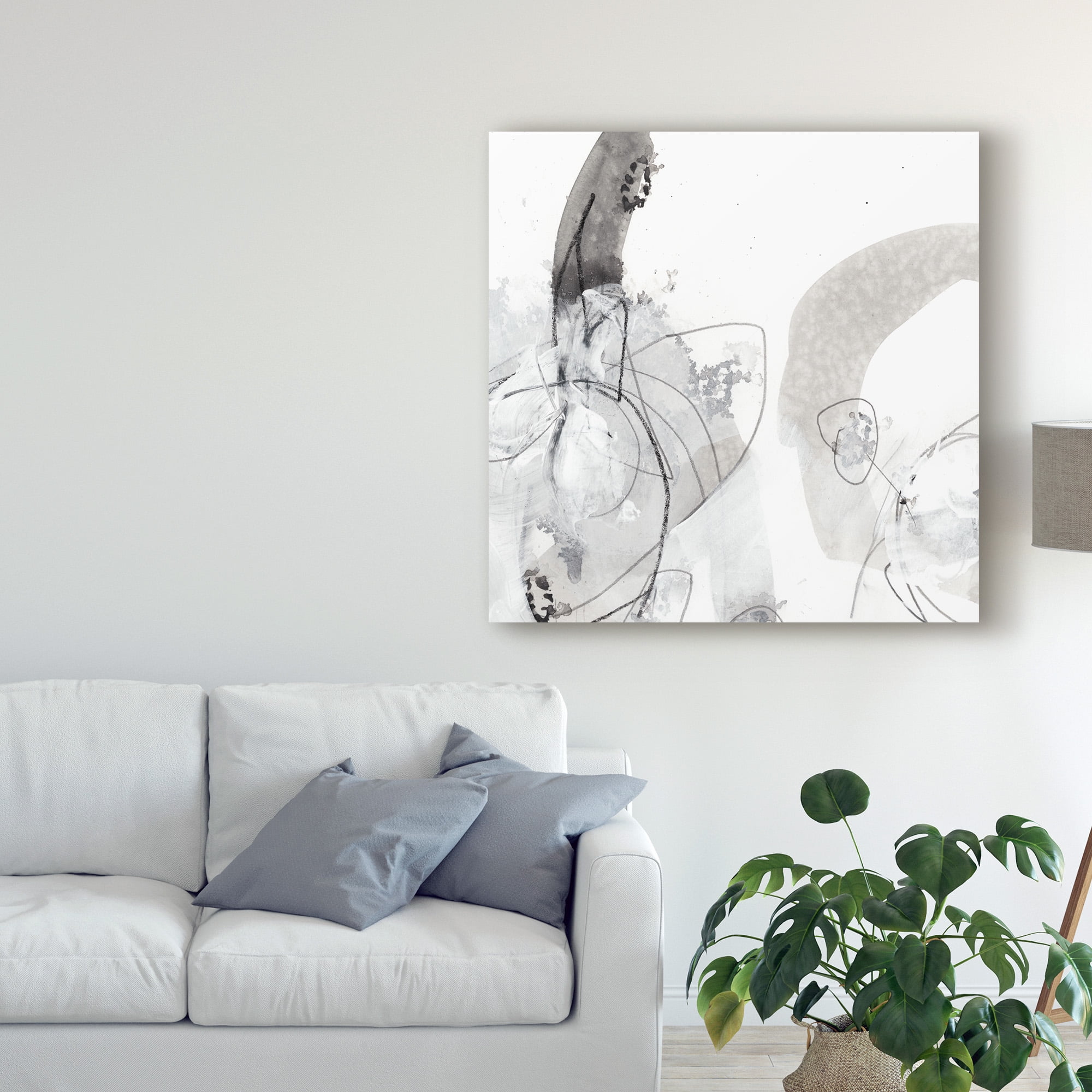 Trademark Fine Art 'Monochrome Gestures III' Canvas Art by June Erica Vess