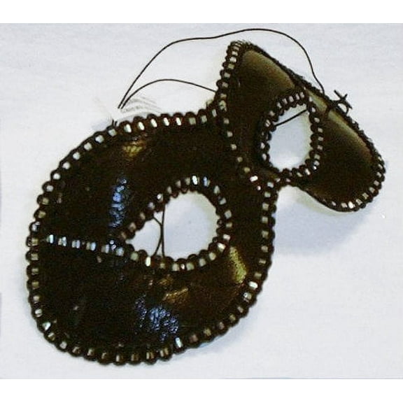 Black Silver Lace Cat Eye Mask Halloween Costume Party Masquerade One Size