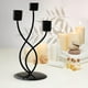 thumbnail image 3 of Candelabro para velas de pilar BLESIY retro Negro 3 cabezas, 3 of 5