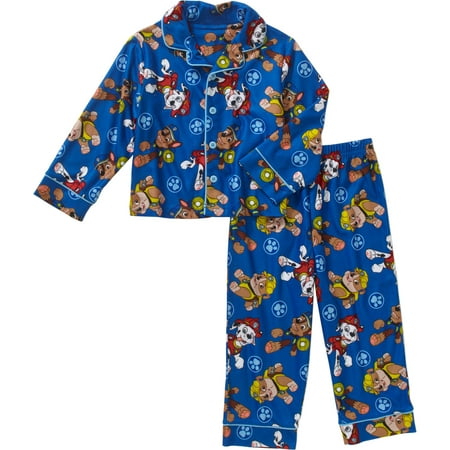 Paw Patrol Toddler Boys' Button Down Pajama Set - Walmart.com