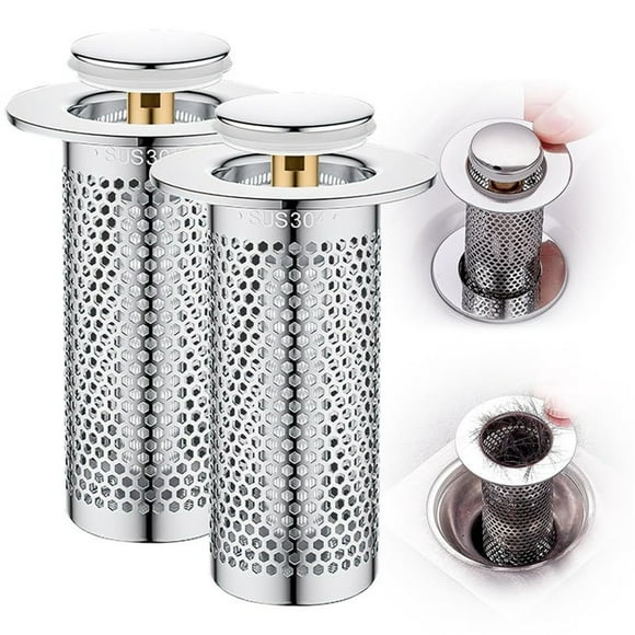Meiiso Promotional Offer! Plug, stainless steel Floor Drain Filter 2024 New Bathtub sink Filter Upper sink Filter Rust-Proof sink Filter Bathroom sink Filter for Kitchen Bathtub, D, 3.12*2.15*2.15In