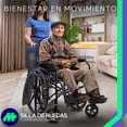 thumbnail image 3 of MEDICAL STORE Silla De Ruedas Ligera Adulto Mayor Todo Terreno Traslado Plegable Compacta Con Freno De Mano Rehabilitación Con Descansa Pies Abatible, 3 of 9