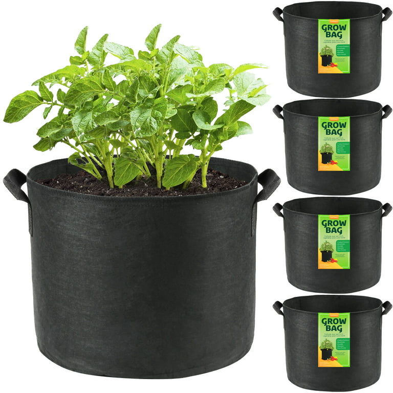 Suntee 4 Pack Potato Grow Bags 10 Gallon with Flap, Plant Grow Bags Heavy  Duty Nonwoven Fabric Planter Bags Garden Vegetable Planting Pots Grow Bags