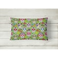 thumbnail image 2 of Carolines Treasures BB5117PW1216 Day of the Dead Green Canvas Fabric Decorative Pillow, 12H x16W, multicolor, 2 of 3