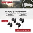 thumbnail image 6 of YAKIMA BedRock HD Low Profile Heavy Duty Truck Bed Rack Towers (Set of 4), 6 of 11