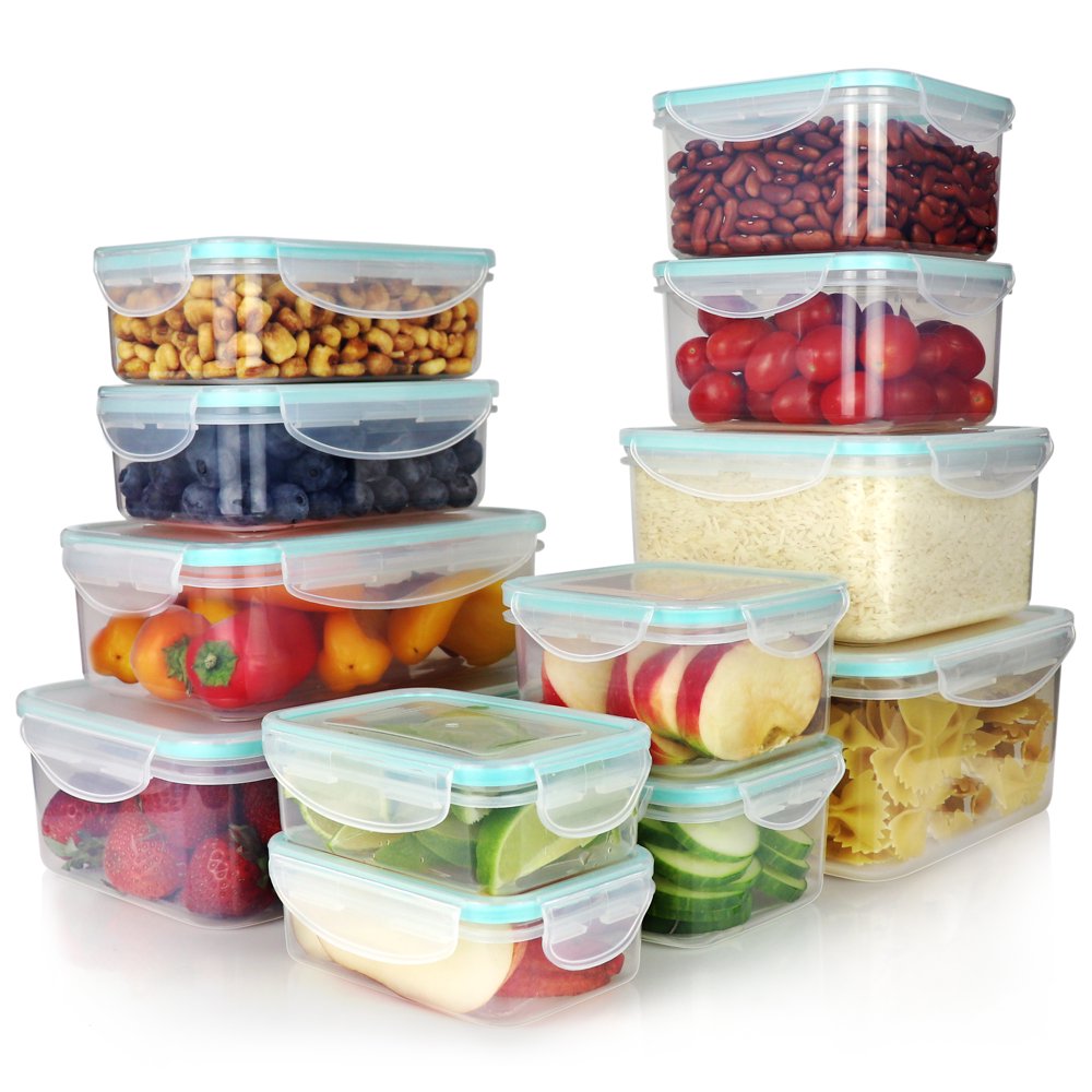 Vallo Plastic Food Containers with Lids for Food Storage Safe for