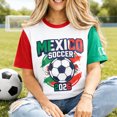 thumbnail image 5 of 2026 Mexico Soccer Jersey for Women, V-Neck Short Sleeve Mexico Soccer Shirt, Mexico Soccer Fan Jersey for Game Day Stadium Watch Party Casual Summer Wear (L, #HT), 5 of 6