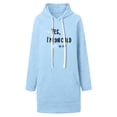 thumbnail image 4 of AGWOLF Women's Letter Print Sweatshirts Fashion Split side Long Sleeve Hoodie Oversized Hooded Tops with Kangaroo Pocket, 4 of 4