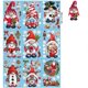thumbnail image 1 of Calcomanía de cristal de ventana electrostática enano de Navidad, diseño de escena, calcomanía de pared de Santa Claus, 2024, 1 of 4