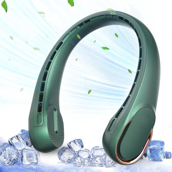 Neck Fan, Portable Fan, Hands Free Bladeless Fan, Rechargeable Personal Fan, 5200mAh, 360° Cooling, 3 Speeds Adjustable