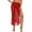 Red, variant on Posijego Womens Swimsuit Crochet Cover Up High Slit Tassel High Waist Maxi Wrap Skirt Bathing Suit Swim Coverups