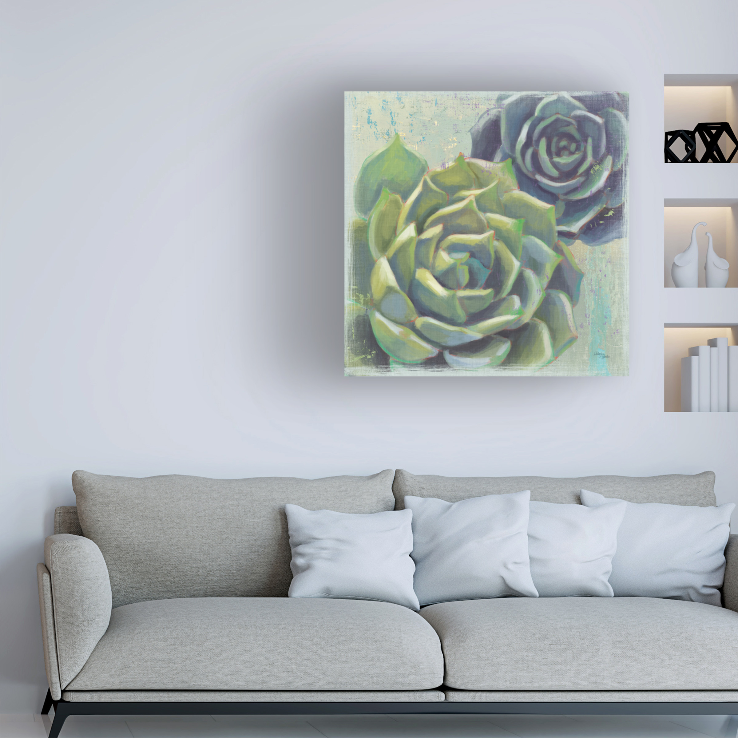 Trademark Fine Art 'Succulents I' Canvas Art by Wellington Studio