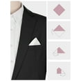 thumbnail image 3 of INSPIRE CHIC Men's Pocket Squares Solid Color Handkerchiefs White One Size, 3 of 4