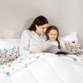 thumbnail image 4 of Homewish Vintage Floral Full Size Comforter Sets,Colorful Natural Plant Bedding Comforter Set,Green White Yellow Bedding Sets For Girls,Breathable Home Decor Reversible,3 Pieces, 4 of 8