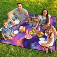 thumbnail image 7 of Colorful Tie Dye Vortex Picnic Blanket Waterproof Outdoor Beach Blanket Hand-held Pad Suitable for Travel, Camping, Beach, Family Gatherings, 7 of 7