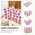 thumbnail image 2 of Yayeee Collapsible Cube Storage Bin with Lid Fabric Closet Decorative Basket with Handles, Cartoon Strawberry, 2 of 7