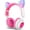 White&Pink, variant on Riwbox CT-7 Cat Ear - Headphones with mic - on-ear - Bluetooth - wireless - 3.5 mm jack - green, pink