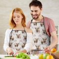thumbnail image 5 of Beige Highland Cow Flower Pattern Apron-Garden Aprons for Women with Pockets-Cotton Linen Waterproof Kitchen Cooking Gardening Aprons Adjustable for Kitchen,Cooking,BBQ and Salon 33x27 Inch, 5 of 7