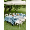 thumbnail image 4 of Outdoor Tablecloth with Umbrella Hole for Patio/Picnic/Party/Camping, Blue Teal Palm Leaves Waterproof Table Cloth Rectangle Table Cover Washable, Summer Botanical Tropical Leaf (60"x 102"), 4 of 9