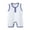 Blue, variant on Sleeveless Striped Kids Romper 100% Cotton Kids Summer Outfit Snap Buttons Crotch Newborn 0-18 Months Black White,Size 12-18 Months
