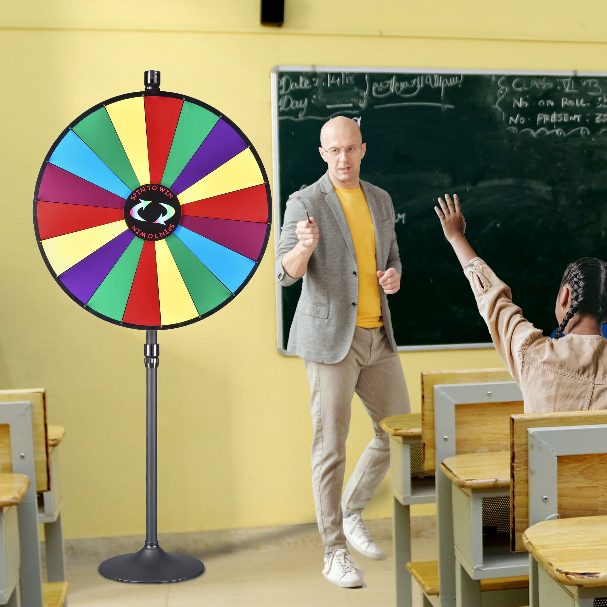 Buy WinSpin 36 Dual Use Prize Wheel Tabletop or Floor Stand Fortune ...