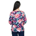 thumbnail image 2 of Alfred Dunner Womens Floral Twist Embroidered Crew Neck Top, 2 of 6
