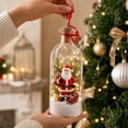 thumbnail image 2 of Record a Message Christmas Tree,Stocking Stuffers,Recordable Christmas Message Bottle,LED Light Snow Scene Voice Recording Holiday Keepsake Ornament(Red Santa), 2 of 8