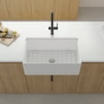 thumbnail image 2 of Rainlex Fireclay 30" L X 18" W Farmhouse Kitchen Sink with Grid and Strainer,Include  2 Accessories, 2 of 4
