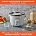 thumbnail image 5 of IMUSA USA GAU-00013 Electric Nonstick Rice Cooker 8-Cup (Uncooked) 16-Cup (Cooked), White, 5 of 10