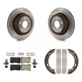 thumbnail image 1 of Transit Auto Rear Disc Rotors Semi-Metallic Pads and Parking Brake Shoes Kit for Car 2006-2010 Jeep Grand Cherokee SRT8 K8A-108308, 1 of 11