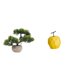 thumbnail image 1 of Árbol Bonsái Artificial, Escultura De Fruta De Porcelana, Colección De Bonsáis De Vegetación, Adorno De Fruta Y Planta Artificial, Centros De Mesa Coleccionables, Decoración Geométrica, 1 of 8
