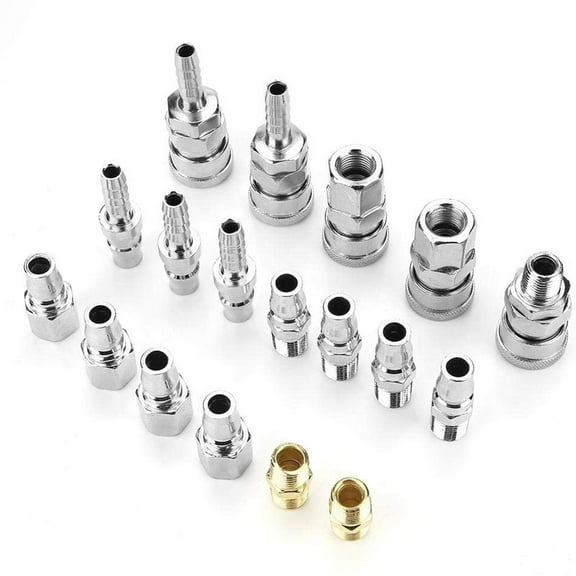 18Pc Air Hose Fittings Nitto Type Male Female Barb Coupler Compressor Air Tools
