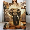 thumbnail image 3 of HENGT Elephant Blanket Super Soft and Warm Flannel Throw Blankets for Couch Sofa Elephant Gifts for Men Women Adults, 3 of 6