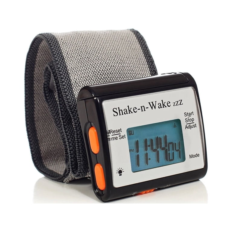 Tech Tools Shake-N-Wake Silent Vibrating Alarm Clock White