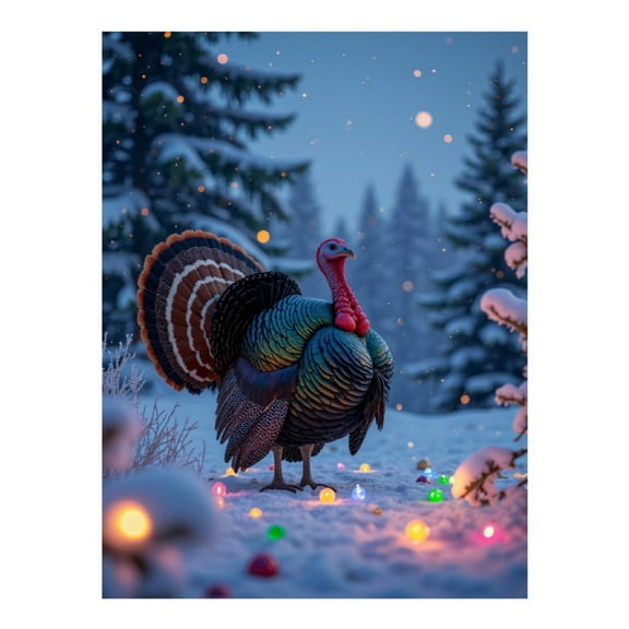 Diamond Art Kits for Adults, Turkey Winter Forest Lights Snow 5D Diamond Painting Kits for Adults Beginners, DIY Full Drill Diamond Painting, Gem Art and Crafts 12x16