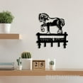 thumbnail image 2 of Craftnamesign Custom Horse Metal Key Holder, Horse Decorative Key Holder, Horse Metal Coat Rack, 2 of 5