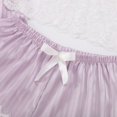 thumbnail image 4 of HNMKIU Women's Satin Pajama Set Floral Lace Trim Sleepwear Nightwear With Matching Robe Light Purple,S, 4 of 6