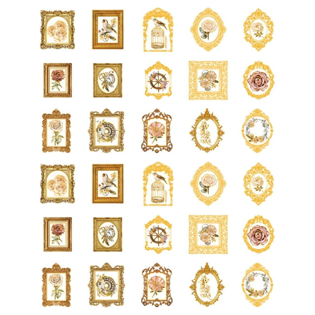 simhoa 30 Pcs Stickers DIY Decoration Supplies Journal Stickers for Card Making Journal E