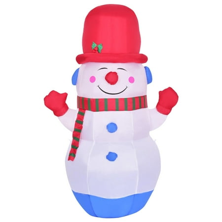 Christmas Decoration Coffee Shop Costway 6' Indoor/Outdoor Colorful LED Snowman Christmas Holiday Decoration Setting ()