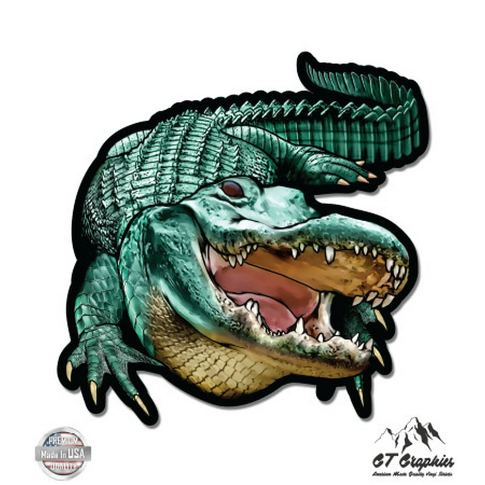 Alligator Gator Jaws 12" Vinyl Sticker Waterproof Decal