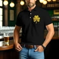 thumbnail image 2 of biudgviw Saint Patricks Day T Shirts for Men Short Sleeve Print Golf Shirts Lightweight Fitted Button Lapel Graphic Tees Big and Tall, 2 of 7