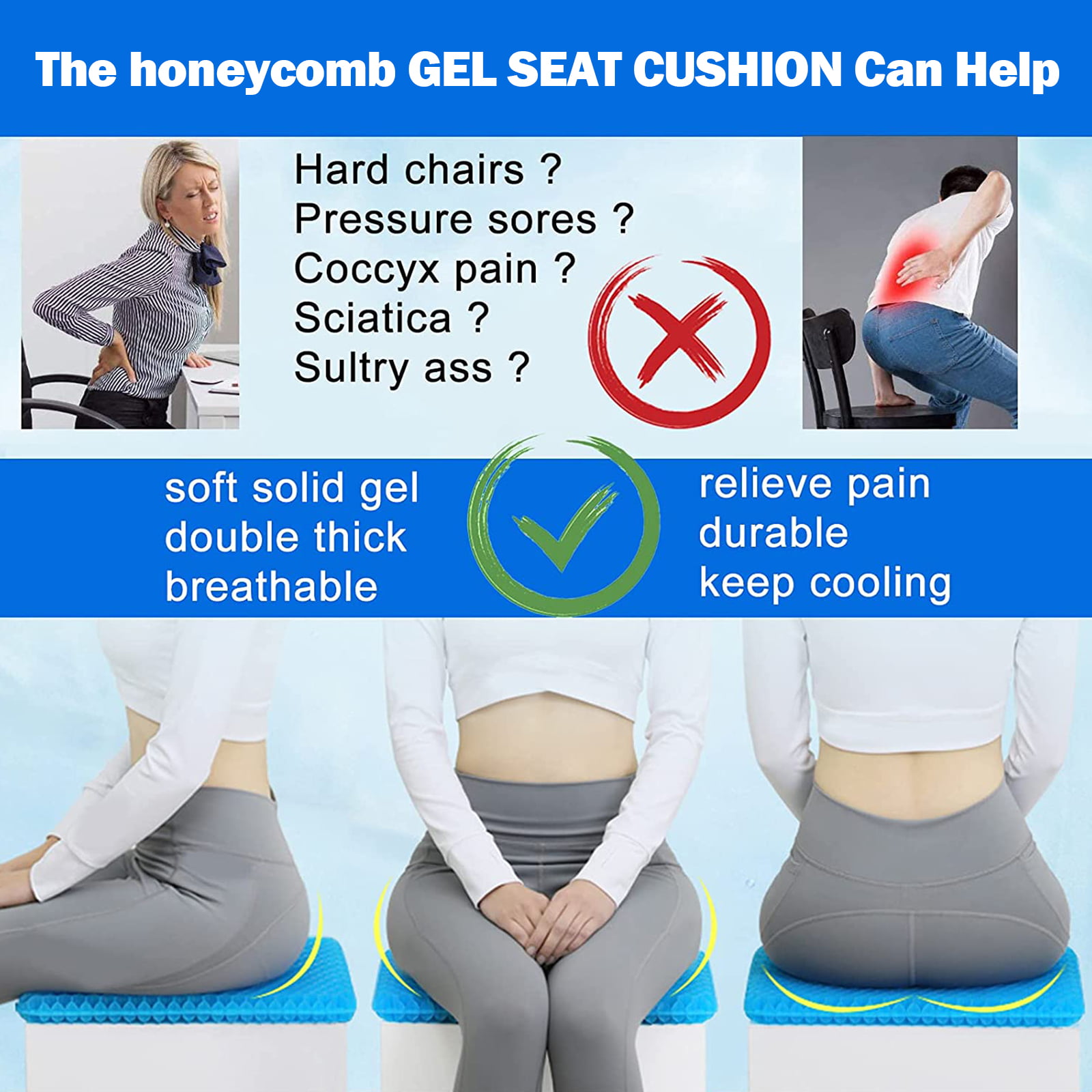 Gel Seat Cushion - Thick - Top Notch DFW, LLC