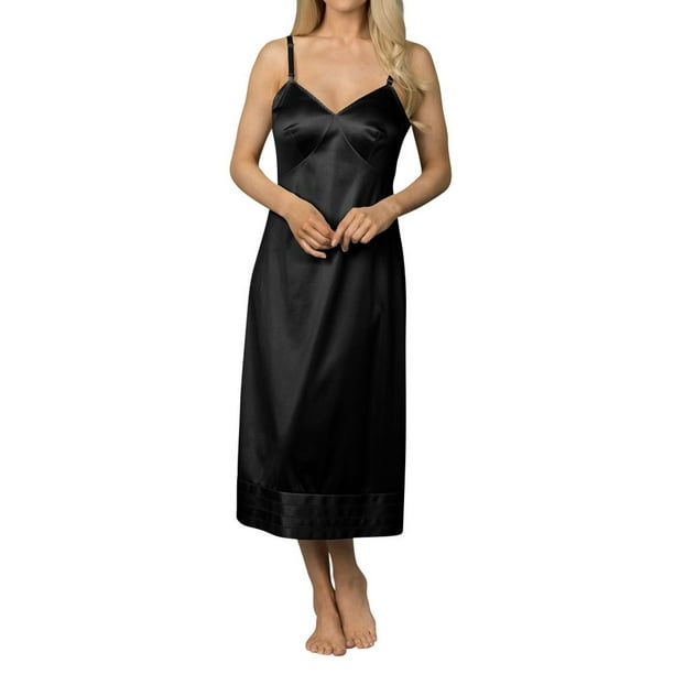 Women's Shadowline 6319 Adjustable Length Full Slip (Black 46)